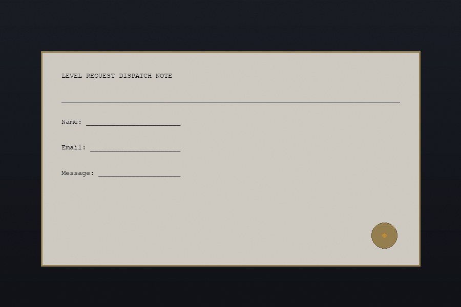 Level request dispatch note form visual