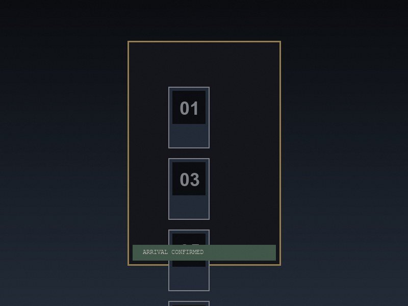 Floor indicator panel with brass call controls